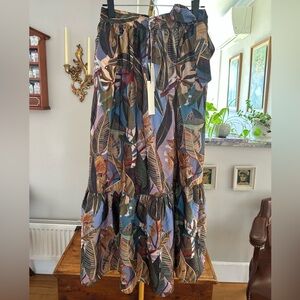 Tropical Print Maxi Skirt